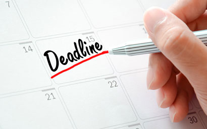 Calendar deadline