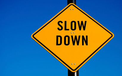Slow down-sign