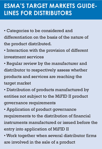 ESMA guidelines distributors